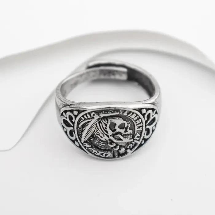Bague Punk tête de crâne amérindien pour hommes