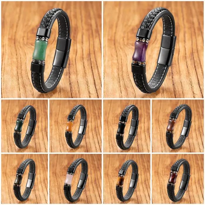 Bracelet vintage en pierre d'agate