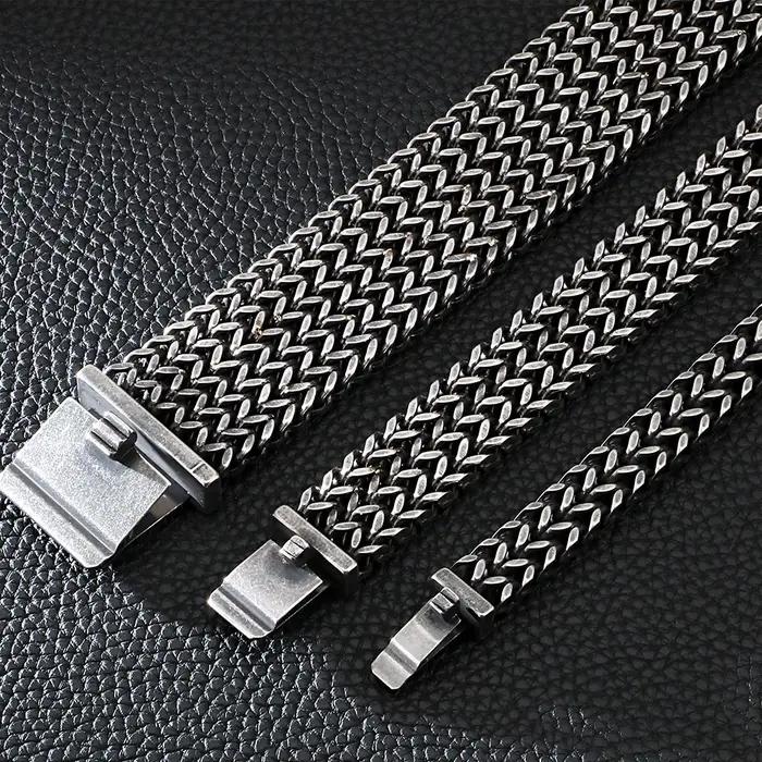 Bracelet chaîne cubaine large 12/30MM pour homme