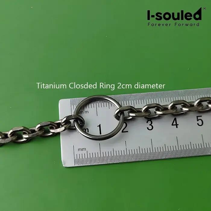Collier en titane pur, joint torique