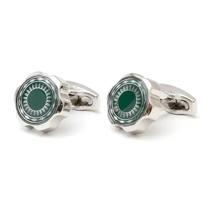 Boutons de manchette pour hommes TOMYE XK23015 mode décontracté bouton vert vente en gros smoking robe formelle chemise boutons de manchette cadeaux bijoux