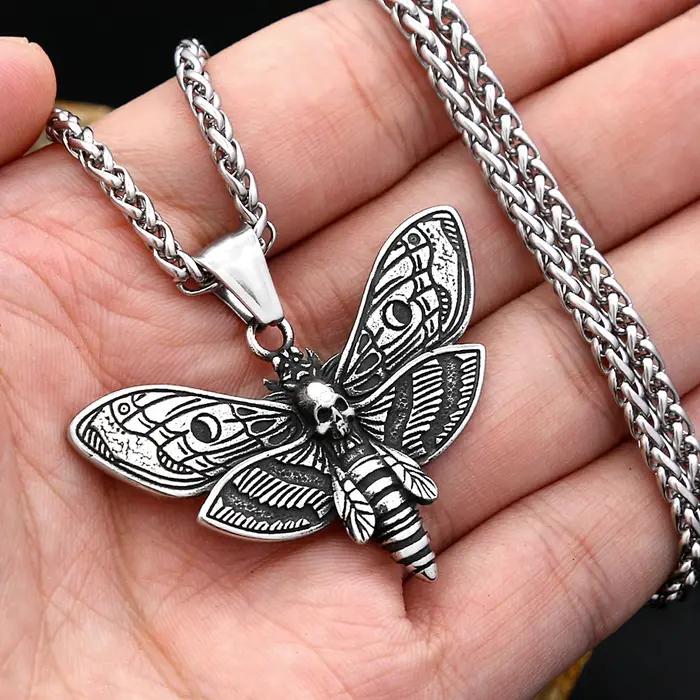Collier avec pendentif tête de mort pour hommes