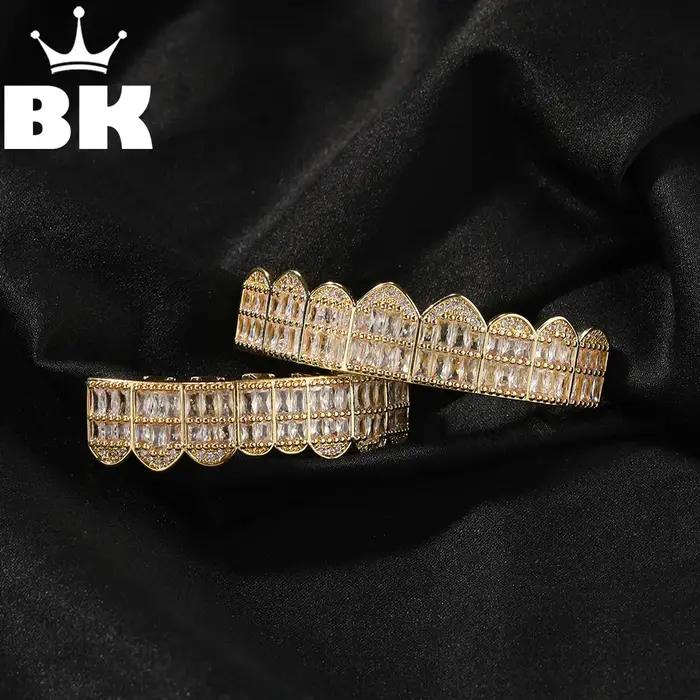 Grills dentaires The Bling King Baguettecz Girllz brillants pour hommes grillz hip hop bijoux de corps zircone cubique occasions spéciales