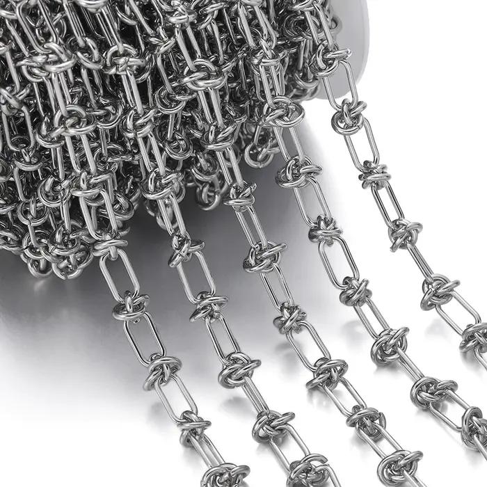 Chaînes à nœuds en acier inoxydable dorées pour bricolage bijoux DIY fabrication colliers bracelets accessoires de fabrication de bijoux occasions spéciales