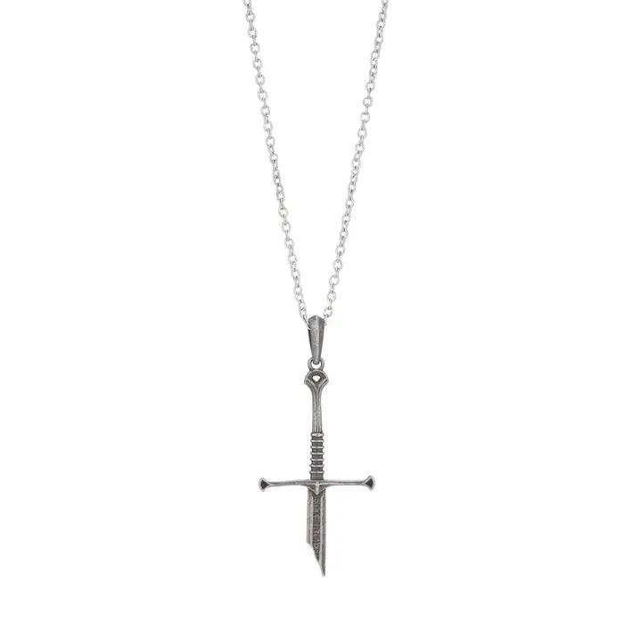 Rétro Excalibur cassé épée collier Punk à la mode pendentif en métal Collections Film le seigneur Na