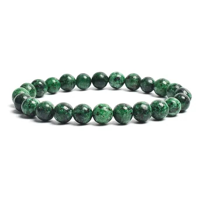 Bracelet de perles naturelles en pierre semi-précieuse pour homme femme et unisexe, avec améthystes, aigues-marines, jades, agates, corde élastique pour tous les styles et occasions