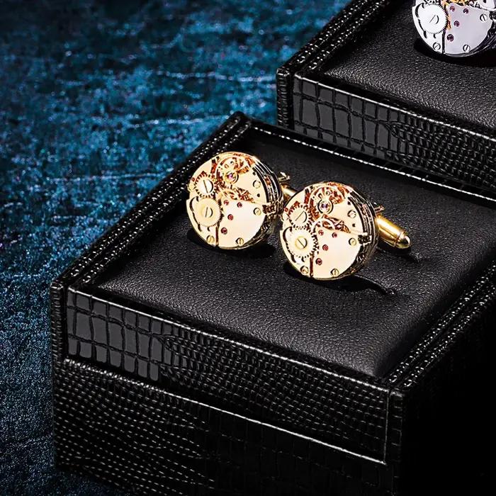 Boutons de manchette élégants en or KFLK pour hommes style moderne cadeaux pour mariages occasions spéciales