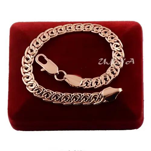Bracelet couleur or Rose pour hommes et femmes, 7mm, 18cm-23cm, bijoux