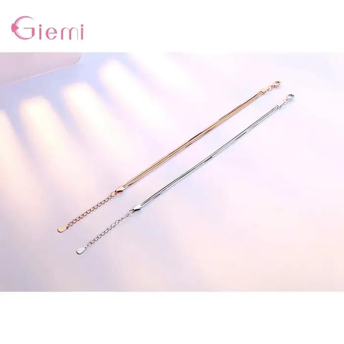 Bracelet en argent regardé 925 pour femme