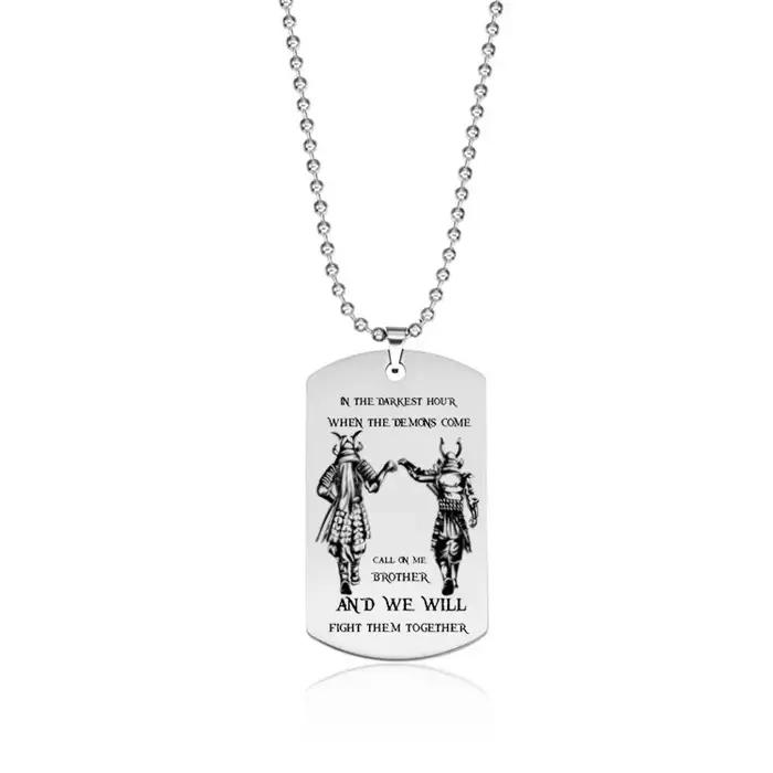 Collier avec étiquette de chien pour hommes