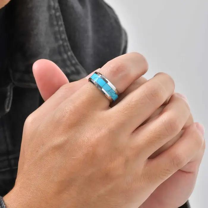 Bagues uniques en pierre naturelle Turquoise