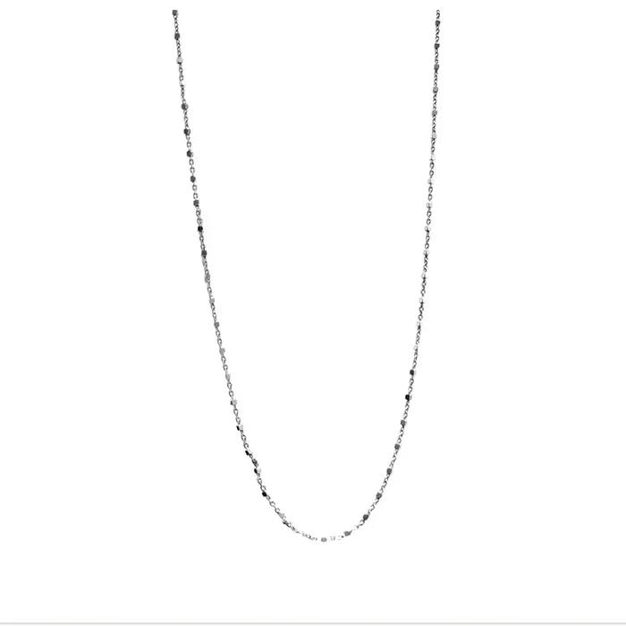 JEWELLWANG Collier de Clavicule Empilable Délicat en Argent S925 Plaqué Or K Épais, Chaîne Carrée Étoilée, Bijou Minimaliste de Luxe, Cadeau