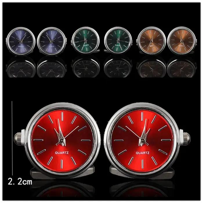 Boutons de manchette de luxe pour hommes montre