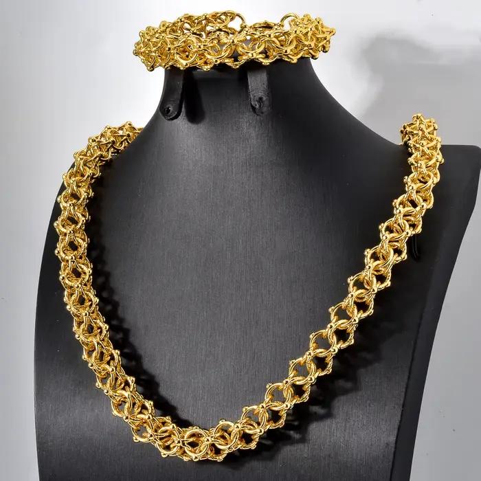 Collier en or 18 carats Diana baby style italien pour femmes et hommes audacieux pour parties et occasions spéciales