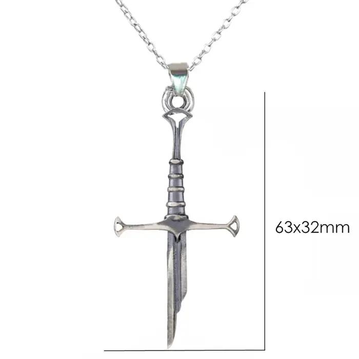Nouveau Collier Épée Brisée en Métal Style Rétro Punk pour Homme