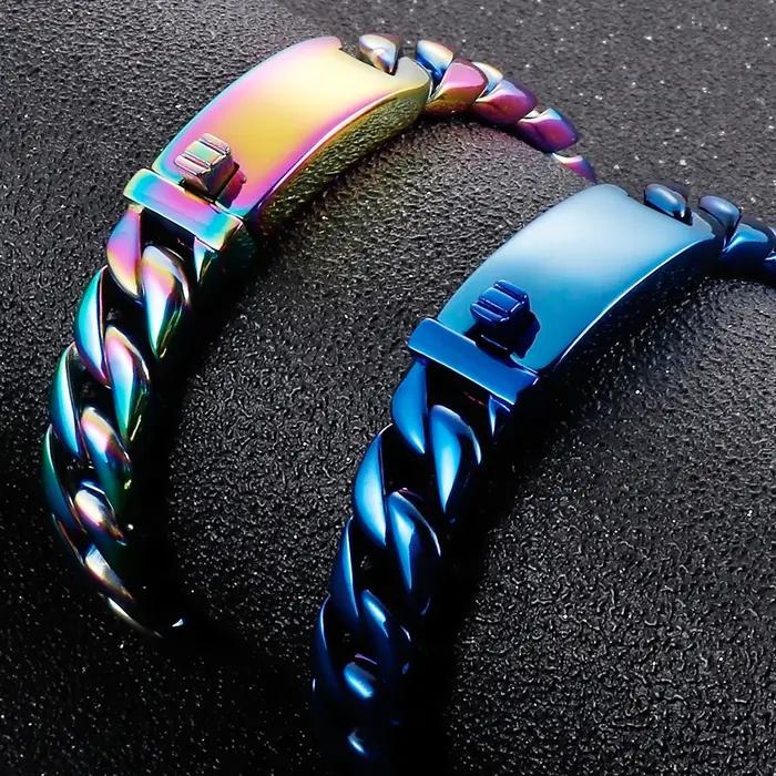 Bracelet de luxe couleur or pour hommes
