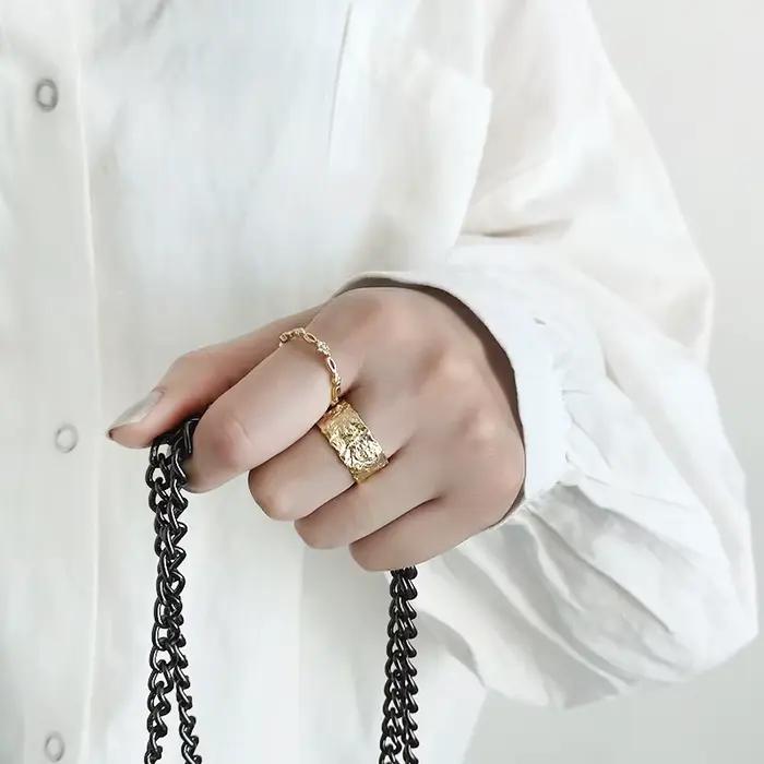 Bagues de mariage couleur argent anti-allergie