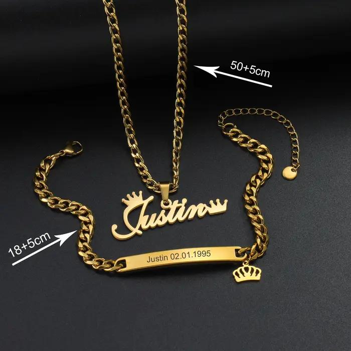 Ensemble de bijoux Punk pour hommes et femmes