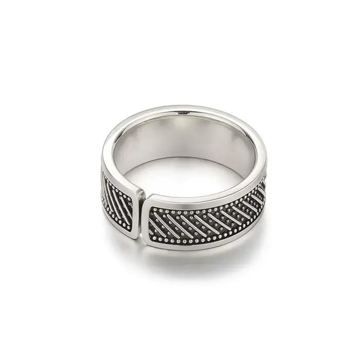 Bague géométrique minimaliste pour hommes