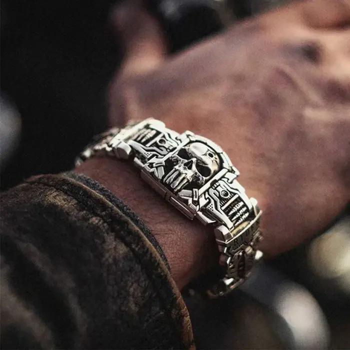 Bracelet crâne dominateur rétro pour homme