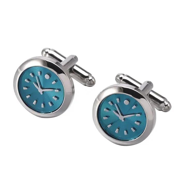 Boutons de manchette de montre de luxe pour hommes horloges françaises accessoires de chemise daffaires bijoux cadeaux de fête de mariage occasions spéciales