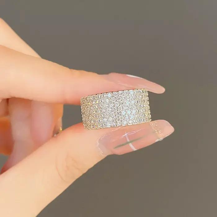 Bague en argent sterling 925 sertie de moissanite et zirconium pour femmes occasions spéciales anniversaires fiançailles mariages cadeaux de Saint-Valentin Fête des Mères