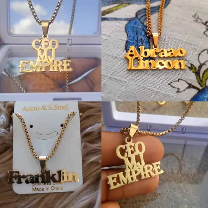 Collier avec nom personnalisé pour hommes