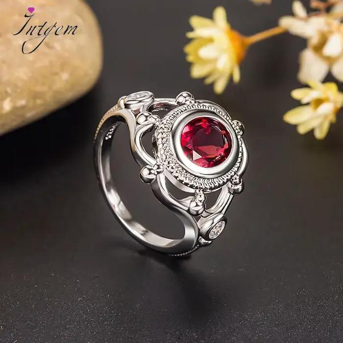 Bague de proposition de fiançailles en argent adrenThai pour hommes et femmes