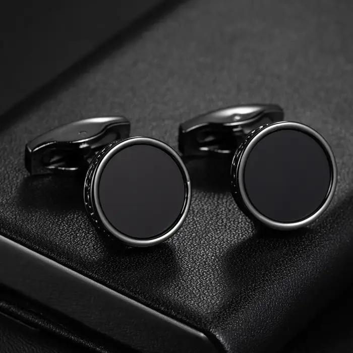 Boutons de manchette ronds pour hommes