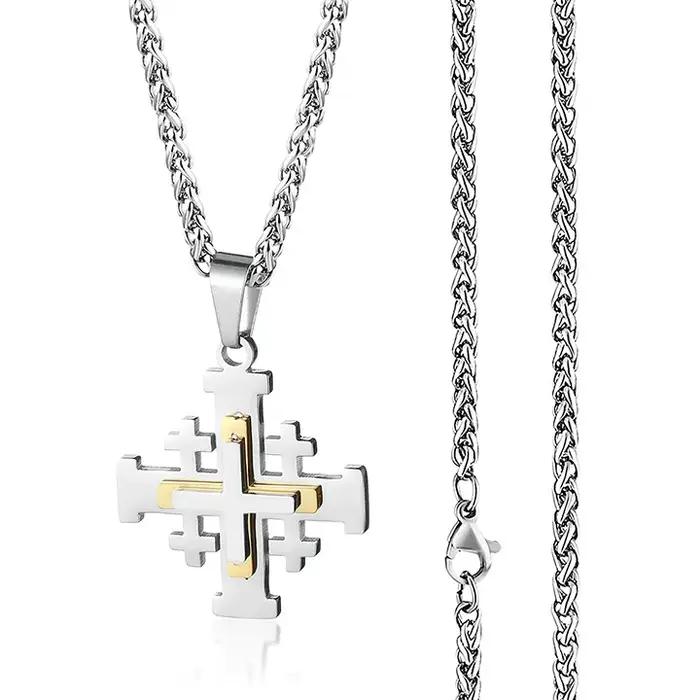 Colliers religieux, verset de la Bible pour hommes et femmes, en acier inoxydable, chaîne avec pende