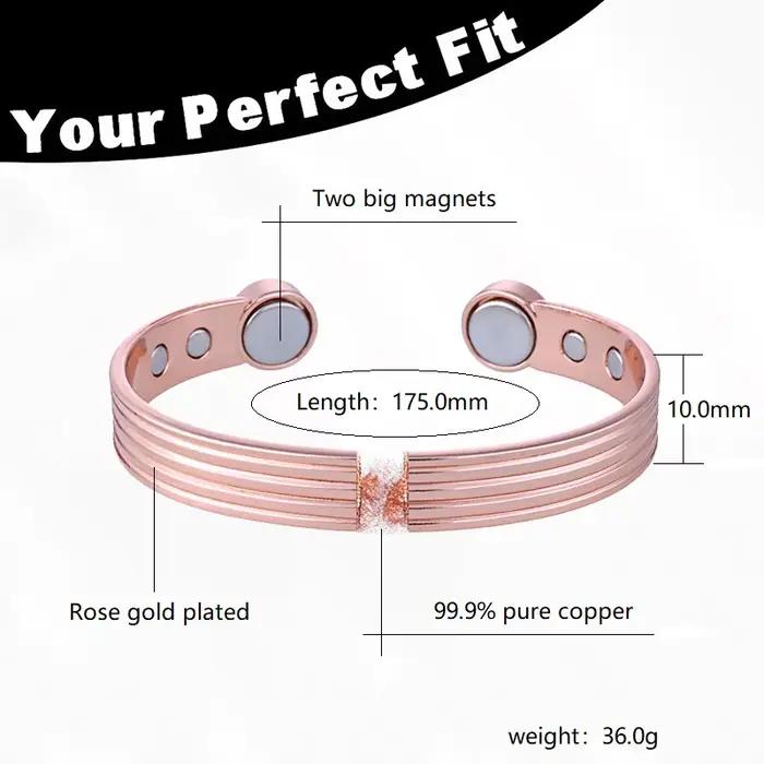 Bracelets en cuivre pur pour hommes et femmes