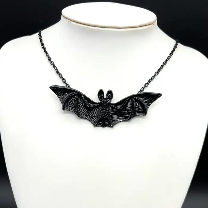 Collier chauve-souris Vampire Punk gothique perles