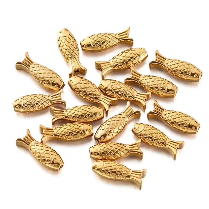 Perles d'espacement de poisson en acier inoxydable