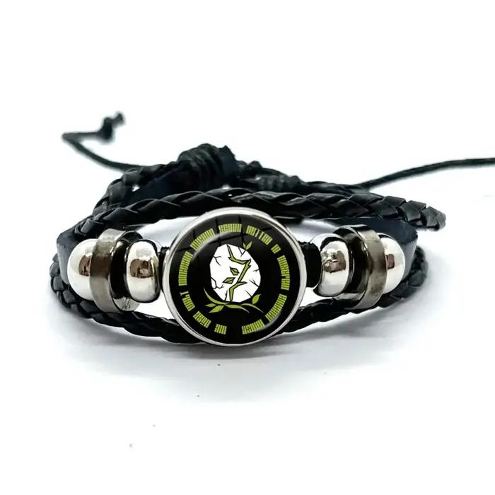 Bracelet en cuir CLWANLUO classique uni sexe unisexe motifs ronds pour femmes et hommes polyvalents occasions spéciales