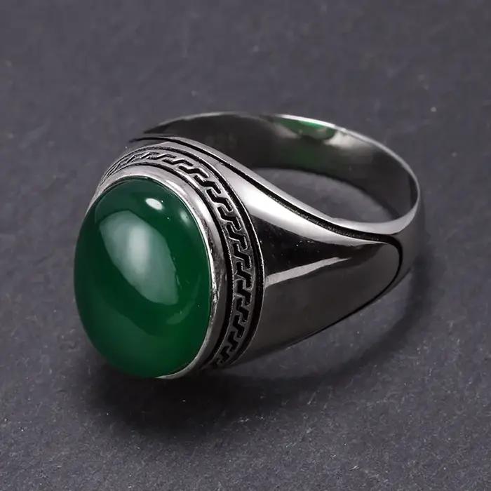 Bague en argent sterling 925 sertie de pierres multicolores pour hommes style vintage et party occassions spéciales