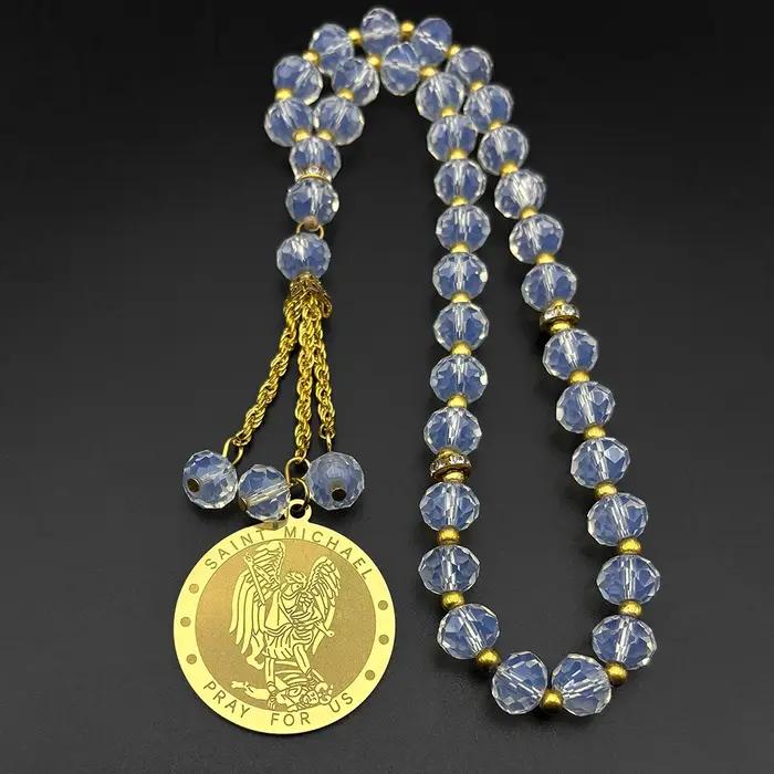 Pendentif de voiture médaille Saint Michael en acier inoxydable pour femmes et hommes Protection Foi Accessoire de Mode Bijou Spirituel Occasions Spéciales