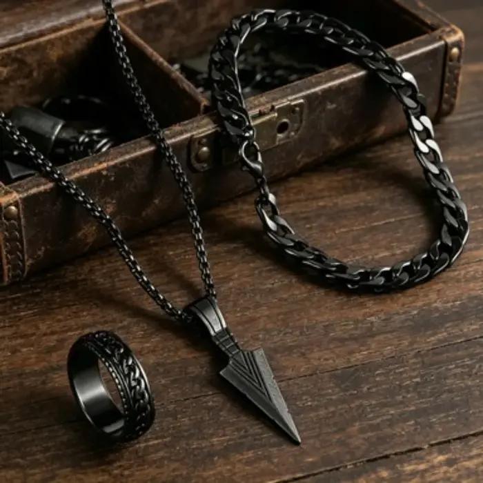 Ensemble de bijoux pour homme Hip Hop