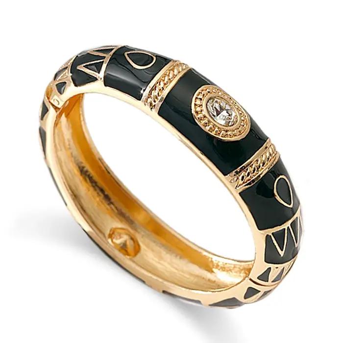 Bracelet manchette coloré en émail à motif totem, bijou fantaisie exquis pour femme