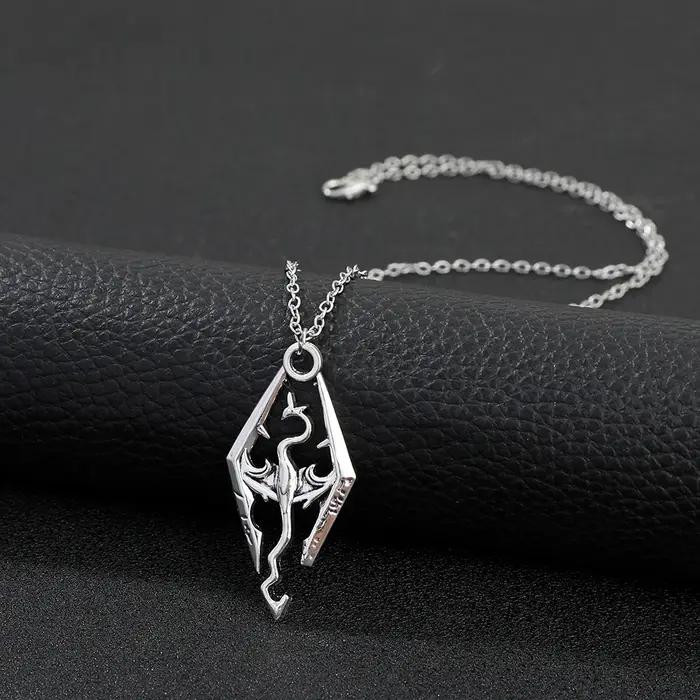 Collier pendentif Dragon Vintage Cool Elder Scrolls, bijoux pour fans, cadeaux pour amis