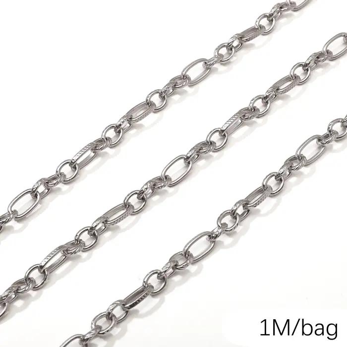 Various chaînes tendance en acier inoxydable