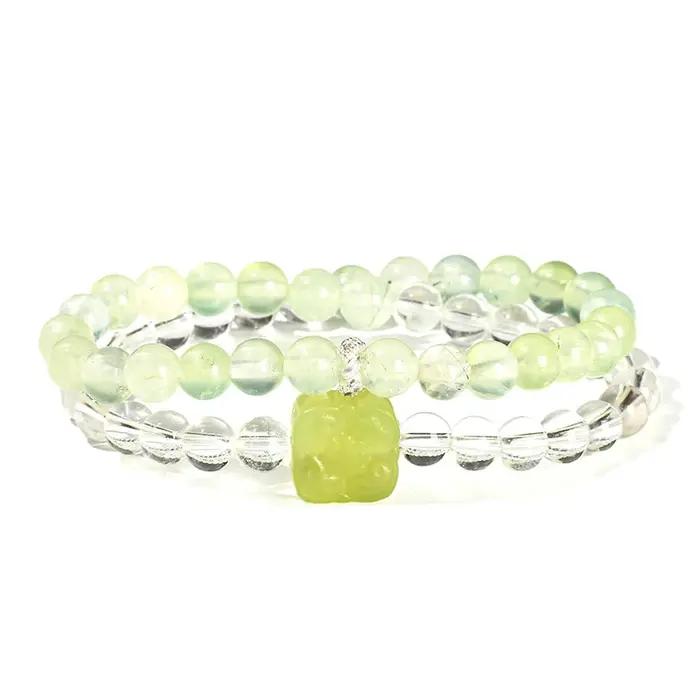 Bracelet Double cercle en pierre de raisin naturelle 5A