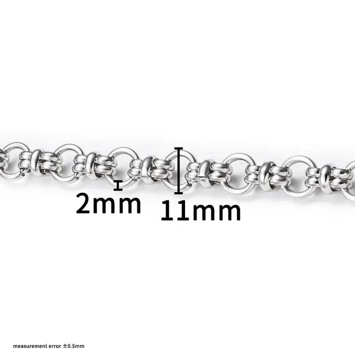 Bijoux Ronds en Acier Inoxydable Fait à la Main de 11mm
