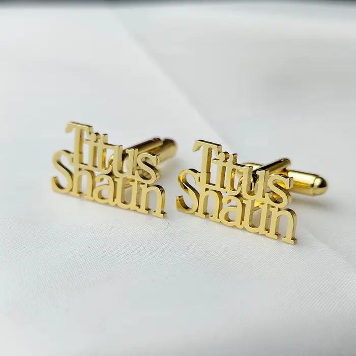 Boutons de manchette avec nom personnalisé pour hommes, cadeaux de mariage pour hommes, nouvelle che