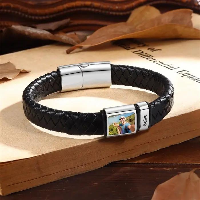 Bracelet photo personnalisé pour hommes