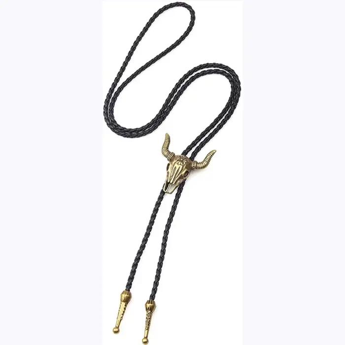 Collier vintage en cuir réglable avec pendentif animal de compagnie pour hommes style western occasions spéciales