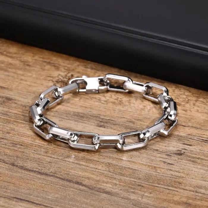 Bracelets rectangulaires en acier inoxydable pour hommes