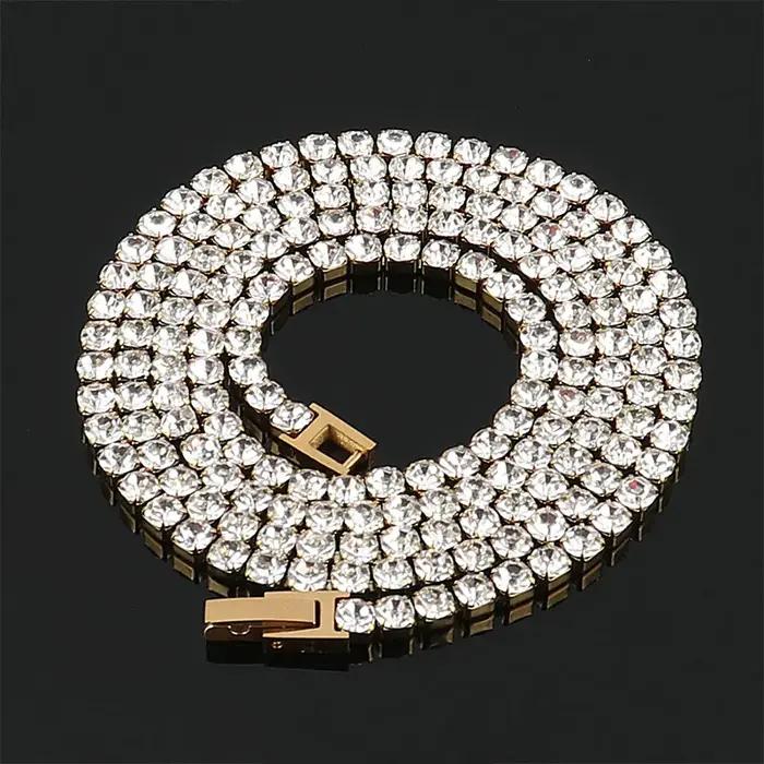 Collier chaîne de Tennis en acier inoxydable 316L
