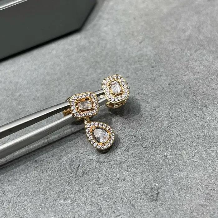 Boucles d'oreilles carrées de la marque populaire AB Face Jewelry