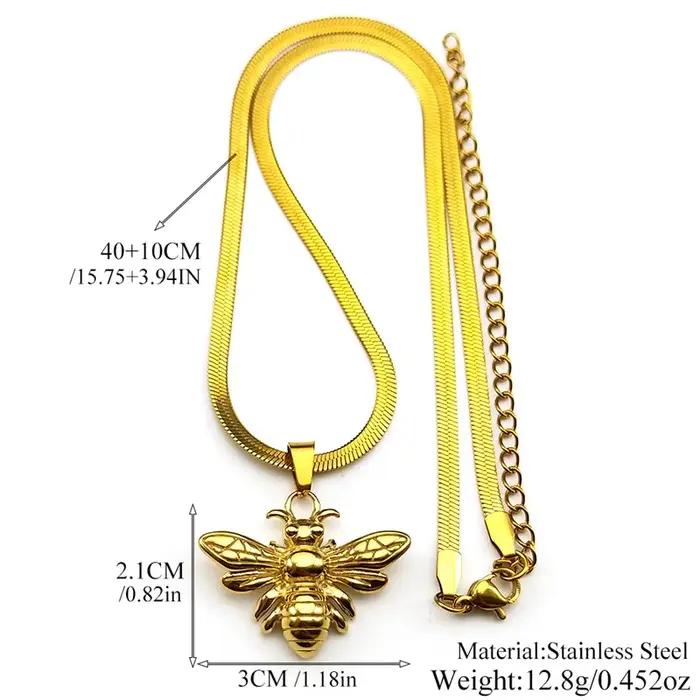 Joli collier pendentif abeille pour femmes et hommes