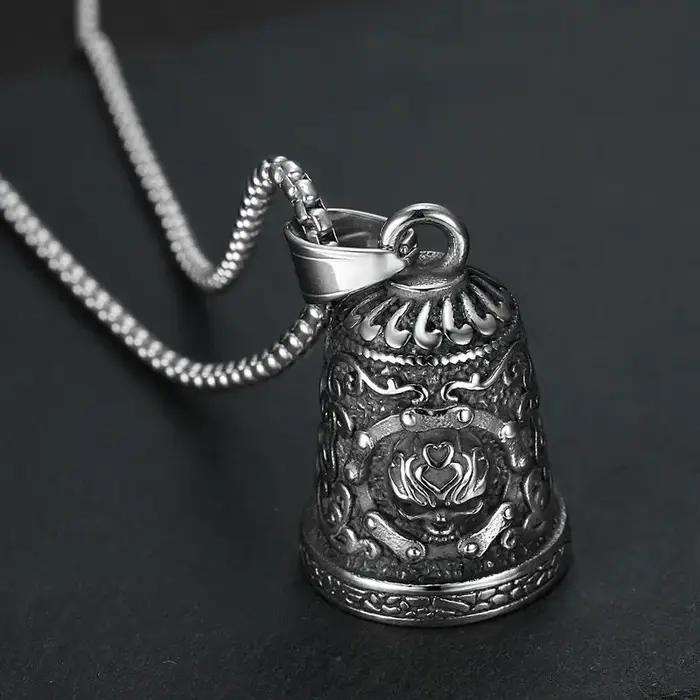 Pendentif Collier Tête de Mort Flamme pour Hommes